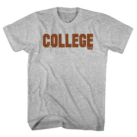Animal House-Clg Orange-Gray Heather Adult S/S T-Shirt - Gray Heather