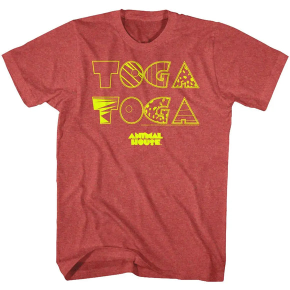 Animal House-Toga2X-Red Heather Adult S/S T-Shirt - Red Heather