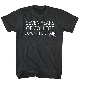 Animal House-Drain It-Black Heather Adult S/S T-Shirt - Black Heather