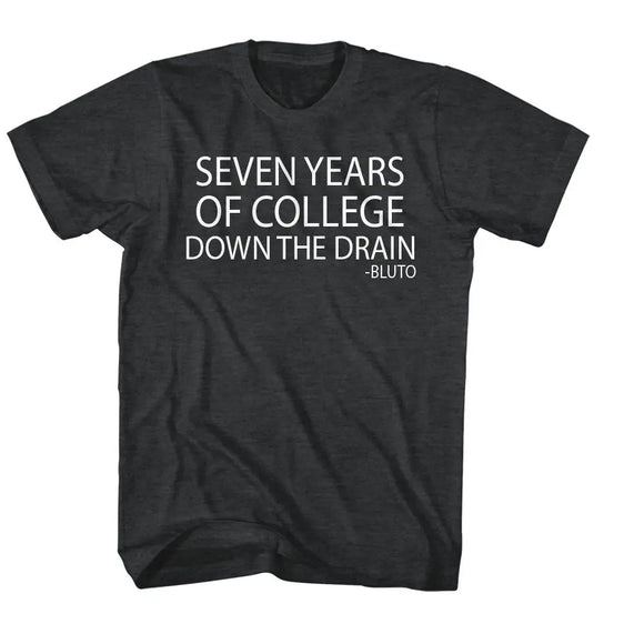 Animal House-Drain It-Black Heather Adult S/S T-Shirt - Black Heather