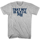 Animal House-Little Piggie-Gray Heather Adult S/S T-Shirt - Gray Heather