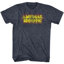 Animal House-House Fever-Navy Heather Adult S/S T-Shirt - Navy Heather
