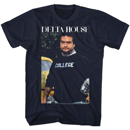 Animal House-D House-Navy Adult S/S T-Shirt - Navy