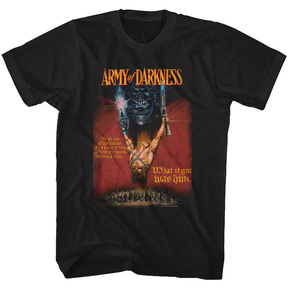 Army Of Darkness-Aod Poster-Black Adult S/S T-Shirt - Black