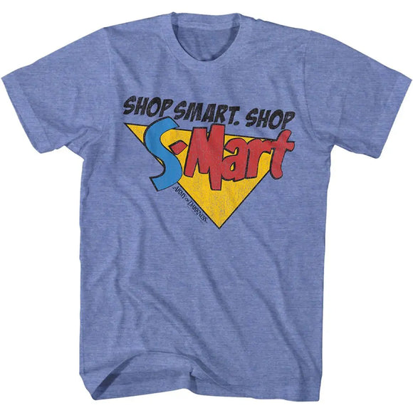 Army Of Darkness-Shop Smart-Light Blue Heather Adult S/S T-Shirt - Light Blue Heather