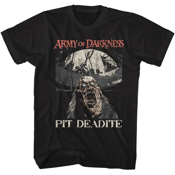 Army Of Darkness-Pit Deadite-Black Adult S/S T-Shirt - Black