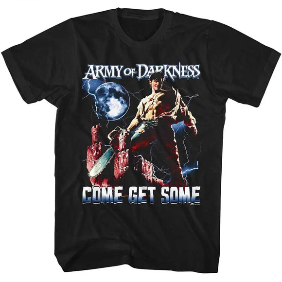 Army Of Darkness-Army Of Darkness Get Some Lightning-Black Adult S/S T-Shirt - Black