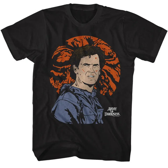 Army Of Darkness-Army Of Darkness Bad Moon-Black Adult S/S T-Shirt - Black
