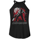 Army Of Darkness-Army Of Darkness Bloody Aod-Black Ladies Sleeveless Rocker Tank-S - Black