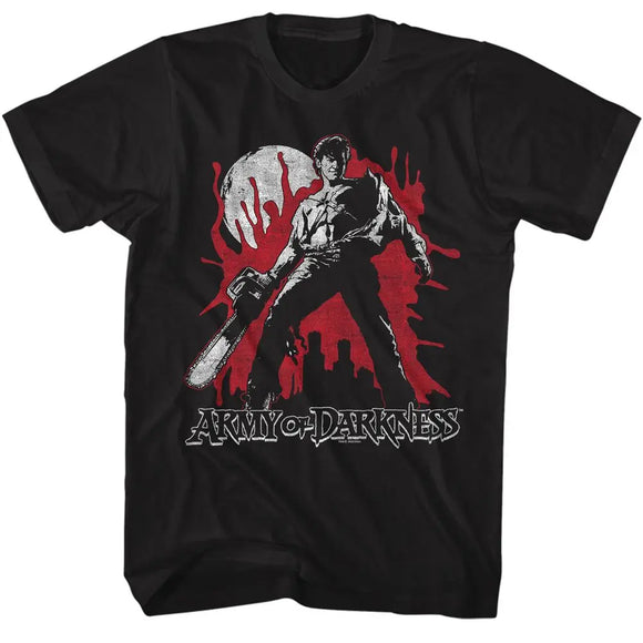 Army Of Darkness-Army Of Darkness Bloody Aod-Black Adult S/S T-Shirt - Black