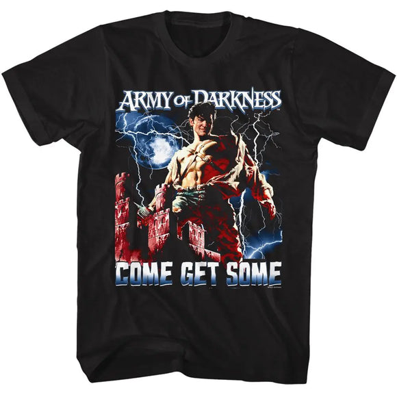 Army Of Darkness-Army Of Darkness Get Some Lightning-Black Adult S/S T-Shirt - Black