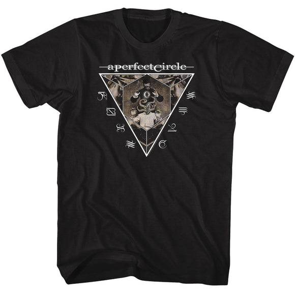 A Perfect Circle-Apc Arcane Triangle-Black Adult S/S T-Shirt - Black