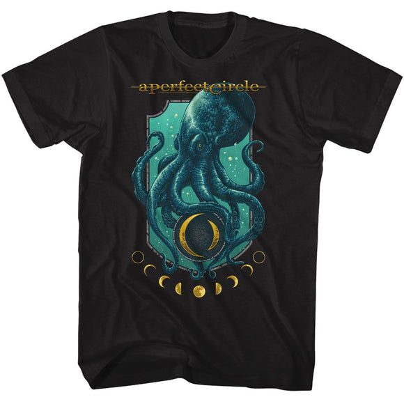 A Perfect Circle-Apc Octo Moon Phase-Black Adult S/S T-Shirt - Black