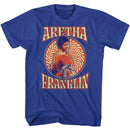 Aretha-Aretha Pattern Circle-Royal Adult S/S T-Shirt - Royal