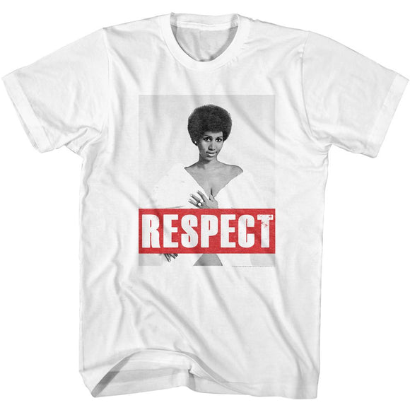 Aretha-Aretha Respect-White Adult S/S T-Shirt - White