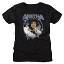 Aretha-Aretha Respect Circle-Black Ladies S/S T-Shirt - Black