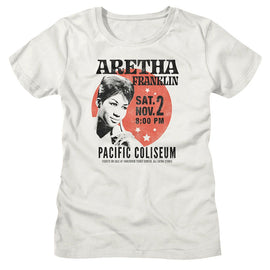 Aretha-Aretha Circle Poster-White Ladies S/S T-Shirt - White