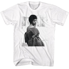 Aretha Franklin-Aretha Bw-White Adult S/S T-Shirt - White