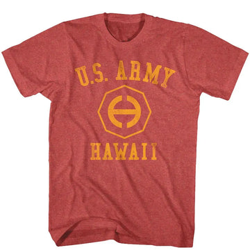 Army-Army Hawaii-Red Heather Adult S/S T-Shirt - Red Heather