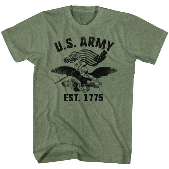 Army-The Union-Military Green Heather Adult S/S T-Shirt - Military Green Heather