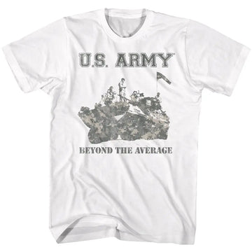 Army-Beyond The Average-White Adult S/S T-Shirt - White