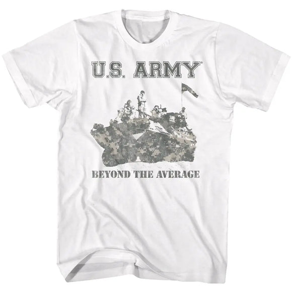 Army-Beyond The Average-White Adult S/S T-Shirt - White