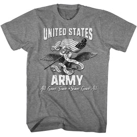 Army-Army All Gave Some-Graphite Heather Adult S/S T-Shirt - Graphite Heather