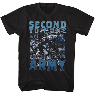 Army-Army Second To None-Black Adult S/S T-Shirt - Black