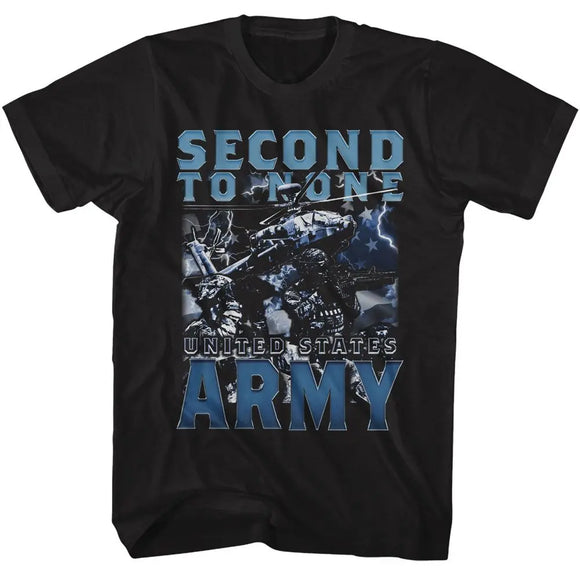 Army-Army Second To None-Black Adult S/S T-Shirt - Black