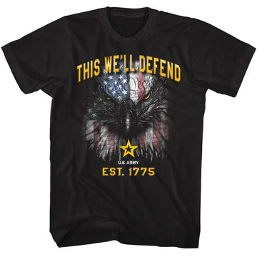 Army-Army This Well Defend-Black Adult S/S T-Shirt - Black