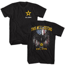 Army-Army Well Defend Front And Back-Black Adult S/S T-Shirt ***F&B***-S - Black