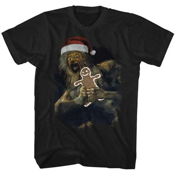 Art Gallery-Art Gallery Saturn Eating His Cookie-Black Adult S/S T-Shirt - Black