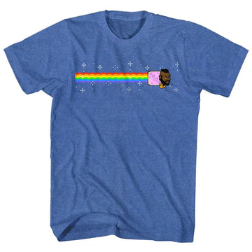 Mr T-Nyan Nyan Nyan-Royal Heather Adult S/S T-Shirt - Royal Heather