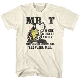 Mr T-Cobra Died-Natural Adult S/S T-Shirt - Natural