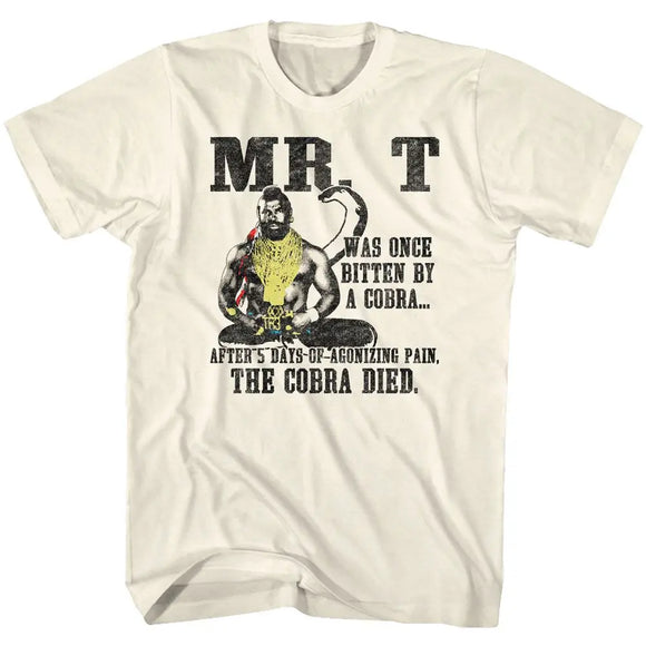 Mr T-Cobra Died-Natural Adult S/S T-Shirt - Natural