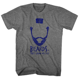 Mr T-Beards-Graphite Heather Adult S/S T-Shirt - Graphite Heather