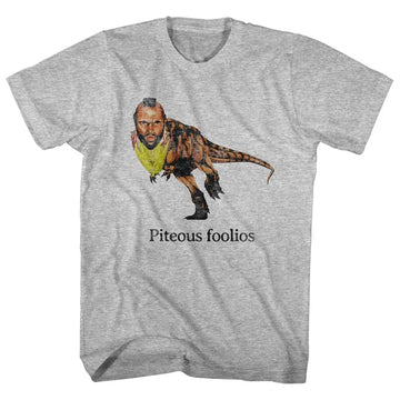 Mr T-Piteous Foolious-Gray Heather Adult S/S T-Shirt - Gray Heather
