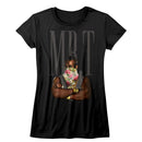 Mr T-Flower T-Black Ladies S/S T-Shirt - Black