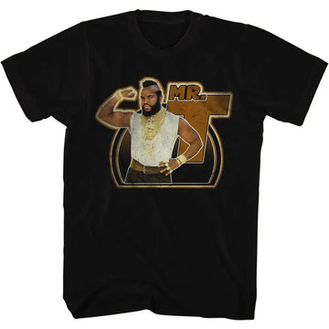 Mr T-Mr T Gun-Black Adult S/S T-Shirt - Black