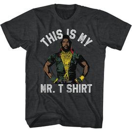Mr T-Im Funny-Black Heather Adult S/S T-Shirt - Black Heather