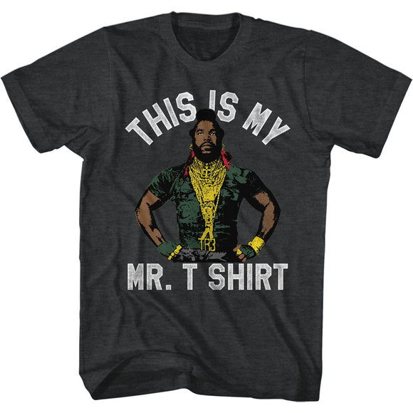 Mr T-Im Funny-Black Heather Adult S/S T-Shirt - Black Heather