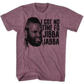 Mr T-Jibba Jabba-Vintage Maroon Heather Adult S/S T-Shirt - Vintage Maroon Heather