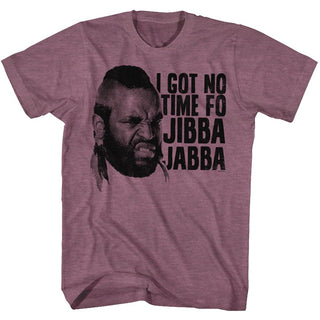 Image of Mr T Jibba Jabba Adult T-Shirts Vintage Maroon Heather