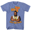 Mr T-Pity-Light Blue Heather Adult S/S T-Shirt - Light Blue Heather
