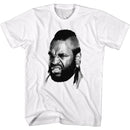 Mr T-Mr T Head-White Adult S/S T-Shirt - White