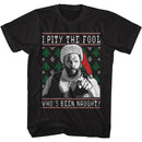 Mr T Whos Been Naughty Black Adult S/S T-Shirt S - Black