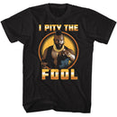 Mr T-Mr T Shiny Pity Fool-Black Adult S/S T-Shirt - Black