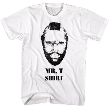 Mr T-Mr T Shirt-White Adult S/S T-Shirt - White