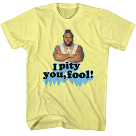 Mr T-I Pity You-Yellow Heather Adult S/S T-Shirt - Yellow Heather
