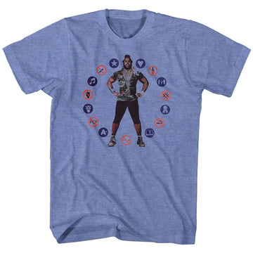 Mr T-No Way Sucka-Light Blue Heather Adult S/S T-Shirt - Light Blue Heather